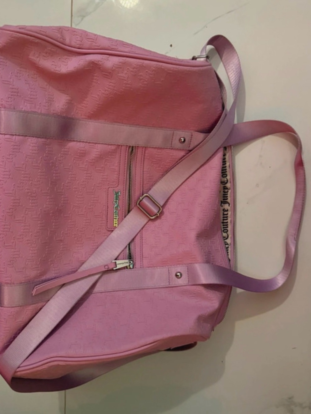 Juicy Couture Light Pink Embossed Logo Tote - Picture 3 of 3